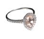 9CT WHITE GOLD MORGANITE AND DIAMOND RING at Ross's Online Art Auctions