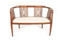 EDWARDIAN INLAID MAHOGANY TUB SETTEE at Ross's Online Art Auctions