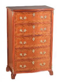 INLAID KINGWOOD CHEST OF DRAWERS at Ross's Online Art Auctions