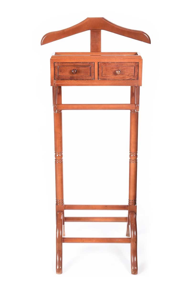 GENT'S MAHOGANY VALET STAND at Ross's Online Art Auctions