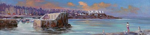 PORTSTEWART HARBOUR by William Cunningham at Ross's Online Art Auctions