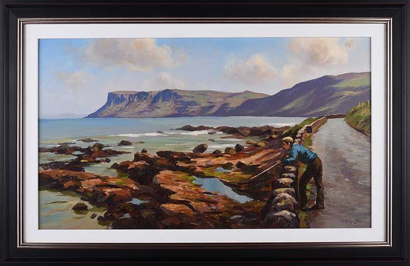 ON THE ANTRIM COAST ROAD by Donal McNaughton at Ross's Online Art Auctions