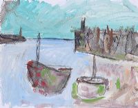 NEWLYN HARBOUR by Newlyn School at Ross's Online Art Auctions