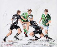 IRELAND VERSUS THE ALL BLACK by J.P. Neeson at Ross's Online Art Auctions