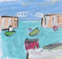 NEWLYN HARBOUR by Newlyn School at Ross's Online Art Auctions