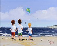 BEACH FUN by Michelle Carlin at Ross's Online Art Auctions