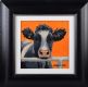 COW ON ORANGE by Ronald Keefer at Ross's Online Art Auctions