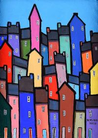 SMALL CITY COLOURS by Paul Bursnall at Ross's Online Art Auctions