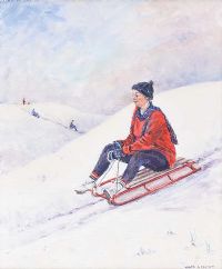 SLEDGING by Mabel G. Young at Ross's Online Art Auctions