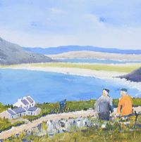FARMER'S VIEW OF TRA NA ROSSAN, DOWNINGS by Sean Lorinyenko at Ross's Online Art Auctions