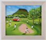 ANDY PAT'S WANDERING SHEEP VISIT CUSHENDALL GOLF CLUB by Andy Pat at Ross's Online Art Auctions