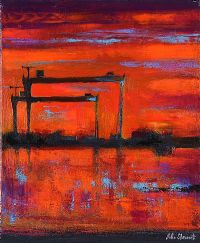THE CRANES by John Stewart at Ross's Online Art Auctions
