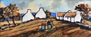 POTATO GATHERING by Patrick Murphy at Ross's Online Art Auctions