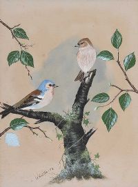 FINCHES by William Huston at Ross's Online Art Auctions