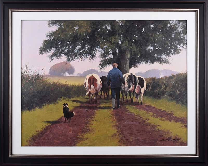 DRIVING CATTLE by Gregory Moore at Ross's Online Art Auctions