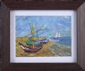 FISHING BOATS ON THE BEACH AT SAINTES, MARIES AFTER VINCENT VAN GOGH by Sean Lorinyenko at Ross's Online Art Auctions