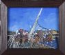 RACING ON THE PEACE BRIDGE, DERRY by Sean Lorinyenko at Ross's Online Art Auctions