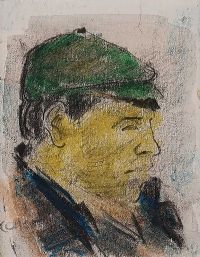 THE GREEN CAP by William Conor RHA RUA at Ross's Online Art Auctions