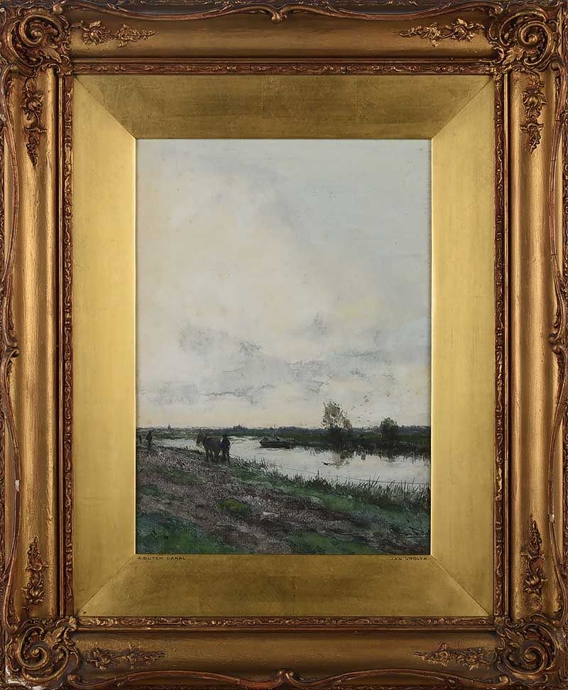 A DUTCH CANAL by Jan Martinus Vrolyk at Ross's Online Art Auctions