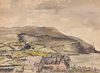 HOUSE ON THE ANTRIM COAST by George Campbell RHA RUA at Ross's Online Art Auctions
