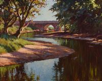 BRIDGE AT CUSHENDUN by Donal McNaughton at Ross's Online Art Auctions