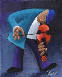 THE SOLO FIDDLER by George Callaghan at Ross's Online Art Auctions