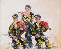 FIDDLES & FLUTE by Darren Paul at Ross's Online Art Auctions
