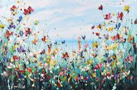 A BANK OF WILD FLOWERS by Lorna Millar at Ross's Online Art Auctions