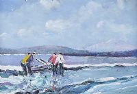 THE DOWNINGS CURRACH by Sean Lorinyenko at Ross's Online Art Auctions