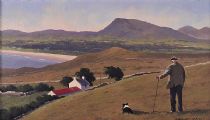 IN THE GLENS ABOVE THE ANTRIM COAST by Gregory Moore at Ross's Online Art Auctions