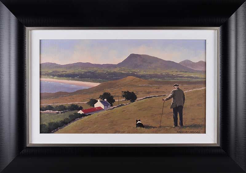 IN THE GLENS ABOVE THE ANTRIM COAST by Gregory Moore at Ross's Online Art Auctions