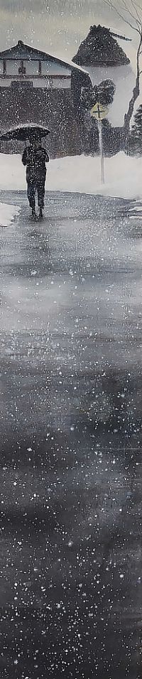 FALLING SNOW by D. Kaly at Ross's Online Art Auctions
