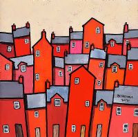 PAINTING THE TOWN RED by Paul Bursnall at Ross's Online Art Auctions