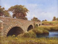 GARVEY BRIDGE, SUMMER TIME by G. Thompson at Ross's Online Art Auctions