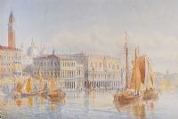 THE GRAND CANAL, VENICE by R. Brydall at Ross's Online Art Auctions