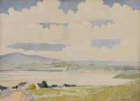 COTTAGES, WEST OF IRELAND by F.L. McConnell at Ross's Online Art Auctions