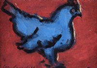 THE BLUE CHICKEN by Con Campbell at Ross's Online Art Auctions