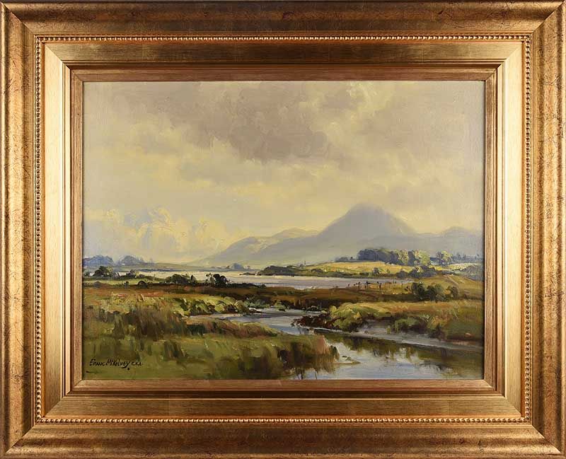 THE MOURNES FROM DUNDRUM by Frank McKelvey RHA RUA at Ross's Online Art Auctions