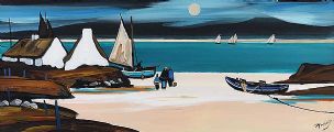THE MOON WASHED STRAND by J.P. Rooney at Ross's Online Art Auctions
