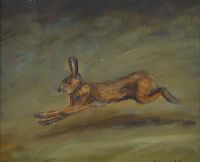 RUNNING HARE by Oran Maguire at Ross's Online Art Auctions