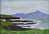 CLARE ISLAND FROM ACHILL ISLAND by Jack Caprani at Ross's Online Art Auctions