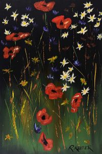 WILD POPPIES by Ronald Keefer at Ross's Online Art Auctions
