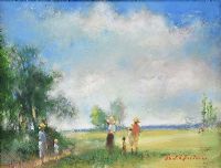 SUMMER WALK by Tom Quinn at Ross's Online Art Auctions