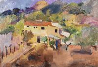 FARM IN PROVENCE by French School at Ross's Online Art Auctions