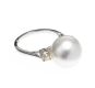 18CT WHITE GOLD SOUTH SEA PEARL AND DIAMOND RING at Ross's Online Art Auctions