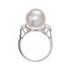 18CT WHITE GOLD SOUTH SEA PEARL AND DIAMOND RING at Ross's Online Art Auctions