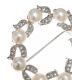 STERLING SILVER CULTURED PEARL COSTUME BROOCH at Ross's Online Art Auctions