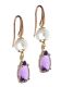18CT ROSE GOLD AMETHYST AND PEARL EARRINGS at Ross's Online Art Auctions