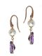 18CT ROSE GOLD AMETHYST AND PEARL EARRINGS at Ross's Online Art Auctions
