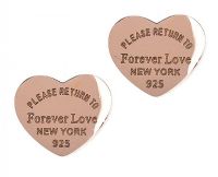 TIFFANY & CO. STERLING SILVER HEART EARRINGS at Ross's Online Art Auctions